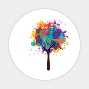 abstract colorful tree life Magnet